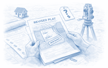 שינוי בשטח המגרש כתוצאה מפרצלציה